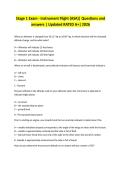 Stage 1 Exam - Instrument Flight &lpar;ASA&rpar;&vert; Questions and answers &vert; Updated RATED A&plus;&vert; 2026 