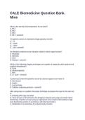 CALE Biomedicine Question Bank  Questions and Answers 
