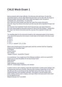 CALE Mock Exam 1&period; Questions and Answers 2026