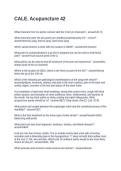 CALE&period; Acupuncture 42&period; Questions and Answers  Graded A&plus;