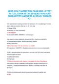 NURS 5334 PHARM FINAL EXAM 2026 LATEST ACTUAL EXAM DETAILED QUESTIONS AND GUARANTEED ANSWERS ALREADY GRADED A&plus;&period;
