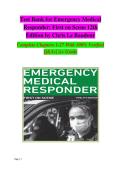 Emergency Medical Responder First on Scene 12th Edition &ndash; Complete Test Bank Chapters 1&ndash;27