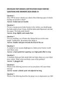 MICHIGAN STATE BRAKES CERTIFICATION EXAM VERIFIED QUESTIONS AND ANSWERS 2026 GRADE A&plus; 