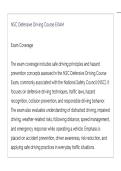 NSC Defensive Driving Course EXAM LATEST UPDATE THIS YEAR QUESTIONS AN DETAILED ANSWERS&lowbar;compressed
