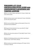 WISCONSIN ATV EXAM CERTIFICATION STUDY GUIDE 2026 COMPREHENSIVE QUESTIONS AND VERIFIED ANSWERS