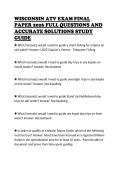 WISCONSIN ATV EXAM FINAL PAPER 2026 FULL QUESTIONS AND ACCURATE SOLUTIONS STUDY GUIDE