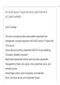 EMT AAOS Section 7&lowbar; Trauma Test EXAM LATEST UPDATE THIS YEAR QUESTIONS AN DETAILED ANSWERS just released