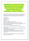 INTERMEDIATE ACCOUNTING FINAL  EXAM QUESTIONS WITH CORRECT  SOLUTIONS&vert;&vert;100&percnt; GUARANTEED  PASS&vert;&vert;UPDATED 2026&sol;2027  SYLLABUS&vert;&vert;<<RECENT VERSION>> 