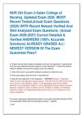 NUR 254 Exam 3 Galen College of  Nursing&period; Updated Exam 2026  MOST  Recent Tested&comma;Actual Exam Questions  &lpar;2026&rpar; WITH Recent Newest Verified And  Well Analyzed Exam Questions  &lpar;Actual  Exam 2026-2027&rpar; Correct Detailed &  Verified ANSWERS &lpar;100&percnt; Accurate  Sol
