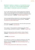 PROPHECY MEDICAL SURGICAL-TELEMETRY EXAM &sol; VERSION 1 THE RECENT UPDATE 2026&sol; QUESTIONS AND CORRECT ANSWERS&sol; ALREADY GRADED A&plus;