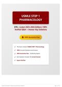 USMLE STEP 1 Pharmacology 870&plus; &lpar;Latest 2025-2026 Edition&rpar; 100&percnt; Verified Q&A &plus; Answer Key Solutions