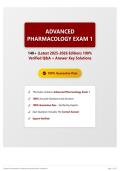 Advanced Pharmacology Exam 1 140&plus; &lpar;Latest 2025-2026 Edition&rpar; 100&percnt; Verified Q&A &plus; Answer Key Solutions