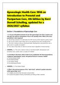 Gynecologic Health Care&colon; With an  Introduction to Prenatal and  Postpartum Care&comma; 4th Edition by Kerri  Durnell Schuiling&comma; updated for a  2026&sol;2027 syllabus 