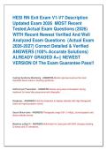 HESI RN Exit Exam V1-V7 Description  Updated Exam 2026  MOST Recent  Tested&comma;Actual Exam Questions &lpar;2026&rpar;  WITH Recent Newest Verified And Well  Analyzed Exam Questions  &lpar;Actual Exam  2026-2027&rpar; Correct Detailed & Verified  ANSWERS &lpar;100&percnt; Accurate Solutions