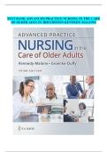 TEST BANK ADVANCED PRACTICE NURSING IN THE CARE OF OLDER ADULTS 3RD EDITION KENNEDY-MALONE