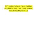 Family Practice Guidelines 6th Edition &ndash; Cash&comma; Glass & Mullen Test Bank