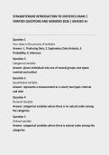 STRAIGHTERLINE INTRODUCTION TO STATISTICS EXAM &vert; VERIFIED QUESTIONS AND ANSWERS 2026 &vert; GRADED A&plus;