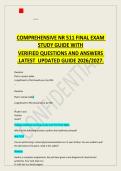 COMPREHENSIVE NR 511 FINAL EXAM  STUDY GUIDE WITH  VERIFIED QUESTIONS AND ANSWERS  &period;LATEST  UPDATED GUIDE 2026&sol;2027&period;