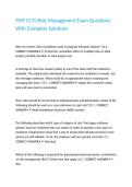 PMT 0170 Risk Management Exam Questions With Complete Solutions&period;