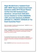 Regis NU-629 Exam 2 Updated Exam  2026  MOST Recent Tested&comma;Actual Exam  Questions &lpar;2026&rpar; WITH Recent Newest  Verified And Well Analyzed Exam  Questions  &lpar;Actual Exam 2026-2027&rpar;  Correct Detailed & Verified ANSWERS  &lpar;100&percnt; Accurate Solutions&rpar; ALREADY  GRADE