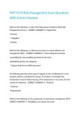 PMT 0170 Risk Management Exam Questions With Correct Answers&period;