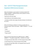 Test - CLM 017 Risk Management Exam Questions With Correct Answers