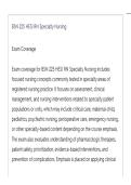 BSN 225 HESI RN Specialty Nursing ACTUAL EXAM LATEST UPDATE THIS YEAR QUESTIONS AN DETAILED ANSWERS just released