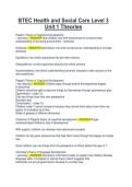 BTEC Health and Social Care Level 3 Unit 1 Theories