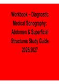 Diagnostic Medical Sonography Workbook 2026 Update &ndash; Abdomen & Superficial Structures Study Guide with Practice Questions