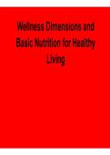 Wellness Dimensions and Basic Nutrition for Healthy Living 2026 Update &ndash; Study Guide & Exam Questions