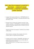 CSET MULTIPLE SUBJECTS SUBTEST 1 2025&sol;2026 &mdash; COMPLETE EXAM QUESTIONS & VERIFIED ANSWERS &vert; LATEST EDITION