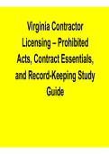 Virginia Contractor Licensing 2026 Update &ndash; Prohibited Acts&comma; Contract Essentials & Record-Keeping Study Guide