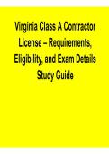 Virginia Class A Contractor License 2026 Update &ndash; Requirements&comma; Eligibility & Exam Details Study Guide