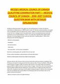 MCCQE1 MEDICAL COUNCIL OF CANADA QUALIFYING EXAMINATION PART I &ndash; MEDICAL COUNCIL OF CANADA &ndash; 2026&ndash;2027 CLINICAL QUESTION BANK WITH DETAILED EXPLANATIONS