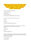PERRY REAL ESTATE COLLEGE FINAL EXAM  QUESTIONS WITH COMPLETE SOLUTION  GUIDE &lpar;GRADED A&plus;100&percnt; VERIFIED&rpar;  LATEST VERSION 2026 