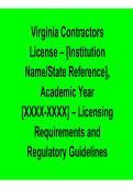 Virginia Contractors License 2026 Update &ndash; Institution Name State Reference&comma; Academic Year XXXX&ndash;XXXX &ndash; Licensing