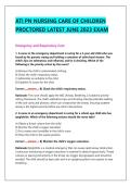 ATI PN NURSING CARE OF CHILDREN  PROCTORED LATEST JUNE 2023 EXAM    Emergency and Respiratory Care