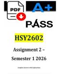 HSY2602 Assignment 2 &ndash; Complete Answers &lpar;Semester 1 2026&rpar; &vert; Islam in Africa & Atlantic Slave Trade &vert; Introduction & Conclusion Essays &vert; Trusted Solutions with Study Guide References