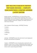 CSET MULTIPLE SUBJECTS SUBTEST  TEST BANK 2025&sol;2026 &mdash; COMPLETE EXAM QUESTIONS & VERIFIED ANSWERS &vert; LATEST EDITION