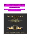 Business Law Text and Cases&comma; 16th Edition &ndash; Clarkson&comma; Miller Solution Answer Guide Detailed answers for corporate&comma; contract&comma; and employment law concepts&period;