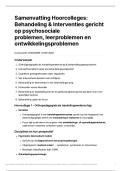 Samenvatting Hoorcolleges Behandeling & Interventies