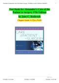 Test Bank for Alexander&rsquo;s Care of the Patient in Surgery 17th Edition &ndash; Jane C&period; Rothrock