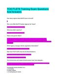 TCIC&sol;TLETS Training Exam Questions And Answers 