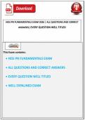 HESI PN FUNDAMENTALS EXAM 2026 &vert; ALL QUESTIONS AND CORRECT ANSWERS&vert; EVERY QUESTION WELL TITLED