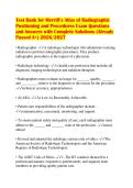 Test Bank for Merrill&rsquo;s Atlas of Radiographic Positioning and Procedures Exam Questions and Answers with Complete Solutions &lpar;Already Passed A&plus;&rpar; 2026&sol;2027