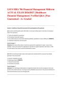 LSUS MHA 706 Financial Management Midterm ACTUAL EXAM 2026&sol;2027 &vert; Healthcare Financial Management &vert; Verified Q&A &vert; Pass Guaranteed - A&plus; Graded