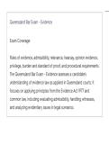 Queensland Bar Exam Evidence ACTUAL EXAM QUESTIONS AND CORRECT DETAILED ANSWERS LATEST UPDATE THIS YEAR