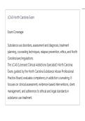 Licensed Clinical Addictions Specialist LCAS North Carolina Exam ACTUAL EXAM QUESTIONS AND CORRECT DETAILED ANSWERS LATEST UPDATE THIS YEAR&period;pdf