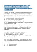 Community HESI Exam Questions Bank &vert; Fully Solved Exam Questions and Comprehensive Answers with Clear Explanations &lpar;Already Passed A&plus;&rpar; 2026&sol;2027