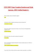 CON 3990V Exam Actual 2026 &sol; 2027 Questions with Verified Answers Grade A&plus; Guarantee